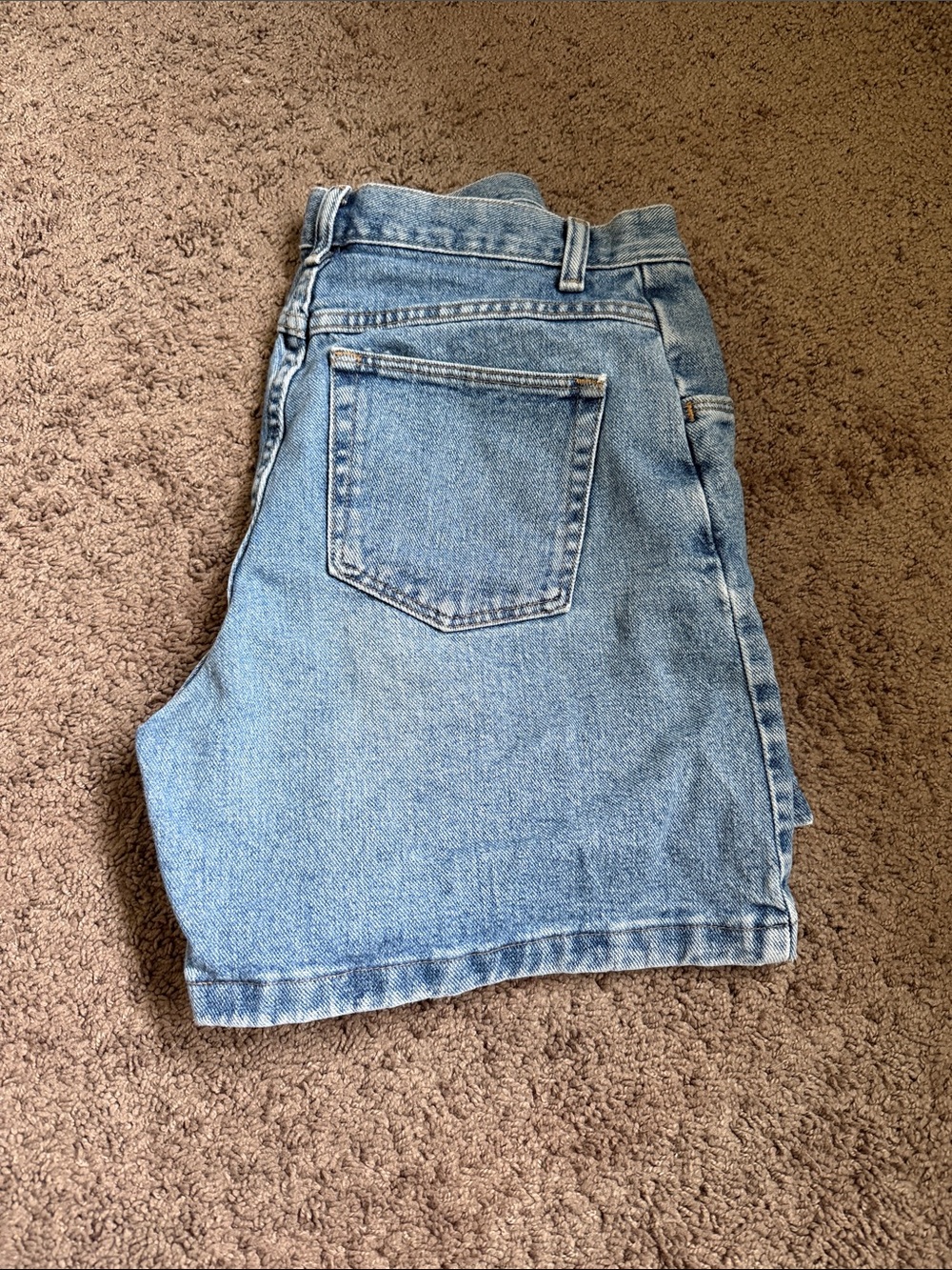 Wrangler Medium Blue Denim Cutoff Shorts - Picture 4 of 4